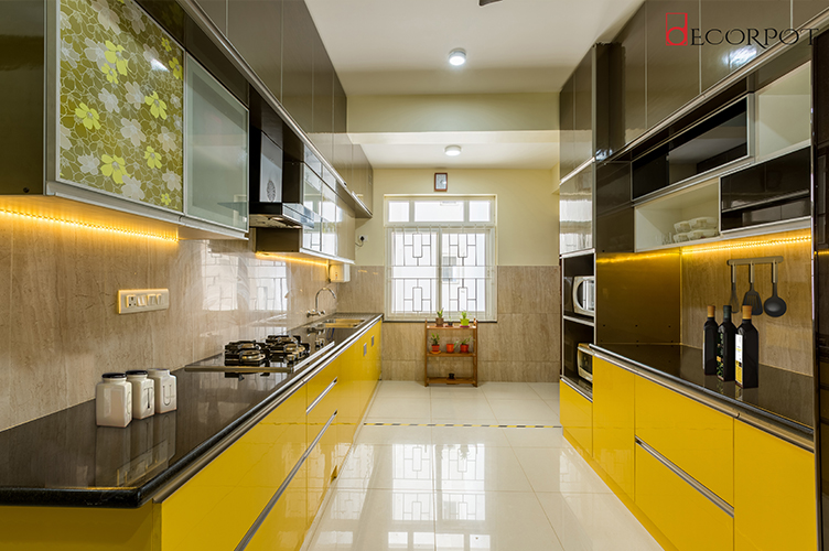 Parallel Kitchen Interior Design-4. Kitchen-4BHK, Bellandur, Bangalore